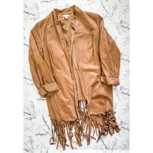 Chico’s Suede Fringe Jacket